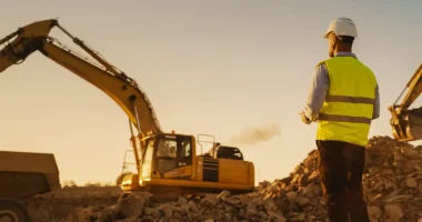 Building Site At Sunset