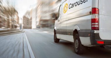 Carousel Van On The Final Mile Of A Delivery