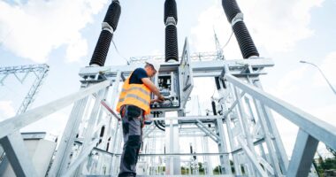 Engineer Carrying Out Repairs In The Energy Sector
